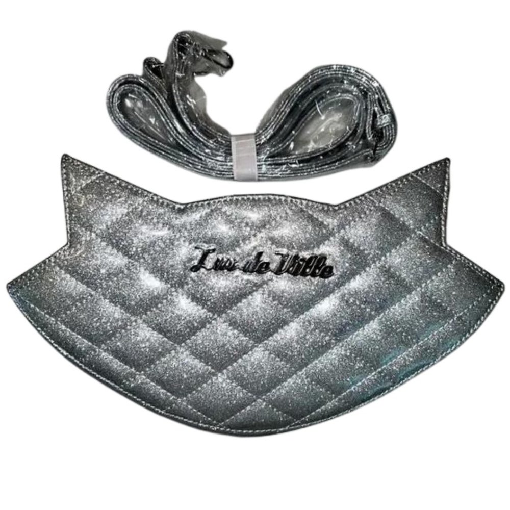 Lux de Ville Meowser Silver Sparkle Sash Bag